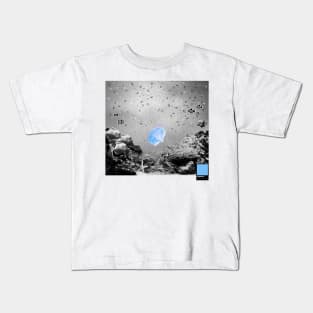 OCEAN BLUE - black full  by COLORBLIND WorldView Kids T-Shirt